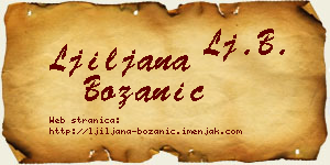 Ljiljana Božanić vizit kartica